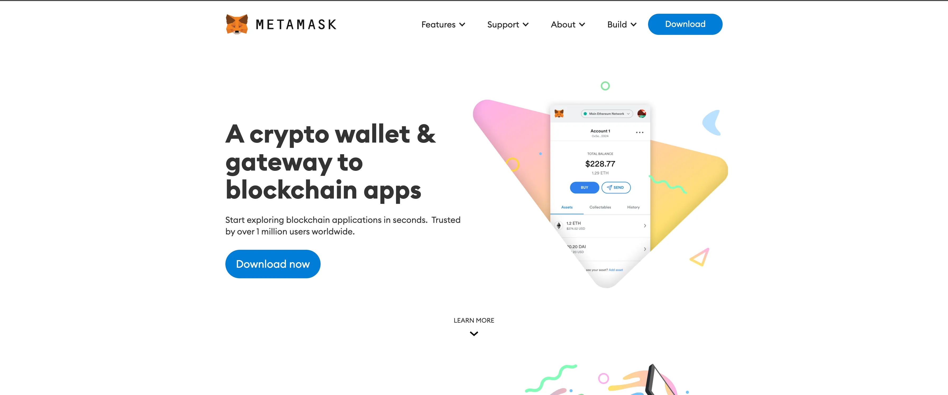 Trust Wallet Website screenshot